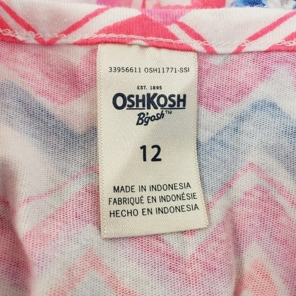 Oshkosh Girls Chevron Summer Dress Size 12